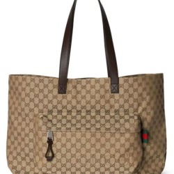 Riproduzione Fedele Borsa Tote Gucci Grande GG 802166 Albicocca imitazioni