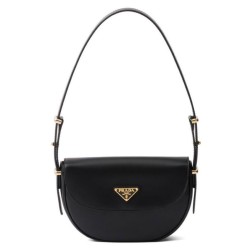 Bora Pari all'originale replica a tracolla con patta Prada Arque 1BD365 Nero