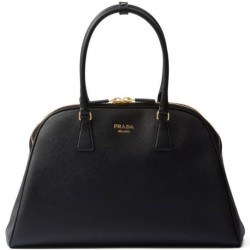 Riproduzione Fedele Prada Grande Borse Replica Alta Qualità Saffiano 1BG524 Nero imitazioni