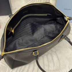 Riproduzione Fedele Prada Grande Borse Replica Alta Qualità Saffiano 1BG524 Nero imitazioni