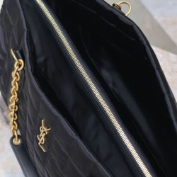 Qualità Specchio Replica YSL Saint Laurent Gloria Nylon Trapuntato Nero Riproduzione Fedele YSL Saint Laurent Gloria Nylon Trapuntato Nero imitazioni