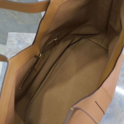 Qualità Specchio Replica YSL Saint Laurent Y Borsa Tote in Pelle Caffè Riproduzione Fedele YSL Saint Laurent Y Borsa Tote in Pelle Caffè imitazioni