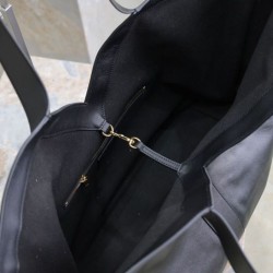 Qualità Specchio Replica YSL Saint Laurent Y Bora Pari all'originale replica Tote in Pelle Nera Riproduzione Fedele YSL Saint Laurent Y Bora Pari all'originale replica Tote in Pelle Nera imitazioni