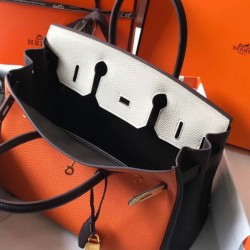 Qualità Specchio Replica Perfetta Hermes Birkin tricolore 30 cm in pelle Clemence arancione/bianca/nera Riproduzione Fedele Replica Perfetta Hermes Birkin tricolore 30 cm in pelle Clemence arancione/bianca/nera imitazioni