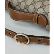 Imitazione Borsa a tracolla mini Gucci con stemma GG 815211 Caffè Imitazione Borsa a tracolla mini Gucci con stemma GG 815211 Caffè
