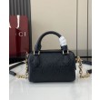 Imitazione Borse Replica con manico superiore Super Mini Gucci GG Emblem 815256 Nera