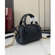 Imitazione Borse Replica con manico superiore Super Mini Gucci GG Emblem 815256 Nera