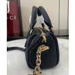 Imitazione Borse Replica con manico superiore Super Mini Gucci GG Emblem 815256 Nera