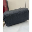 Imitazione Borse Replica con manico superiore Super Mini Gucci GG Emblem 815256 Nera