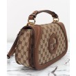 Imitazione Borsa piccola Gucci Blondie con manico superiore 815714 Caffè