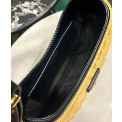 Imitazione Replica Perfetta Prada Arque in vimini e pelle 1BC202 Nero