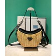 Imitazione Replica Perfetta Prada Arque in vimini e pelle 1BC202 Nero