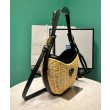 Imitazione Replica Perfetta Prada Arque in vimini e pelle 1BC202 Nero
