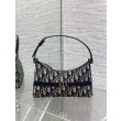 Mini borsa Dior 30 Montaigne Cigale in jacquard blu obliquo
