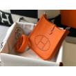 Mini borsa Hermes Evelyne III TPM in pelle Clemence arancione Mini borsa Hermes Evelyne III TPM in pelle Clemence arancione
