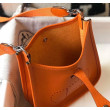 Mini borsa Hermes Evelyne III TPM in pelle Clemence arancione Mini borsa Hermes Evelyne III TPM in pelle Clemence arancione