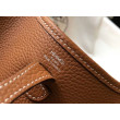 Mini borsa Hermes Evelyne III TPM in pelle Clemence oro