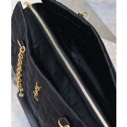 YSL Saint Laurent Gloria Nylon Trapuntato Nero