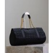 YSL Saint Laurent Gloria Nylon Trapuntato Nero