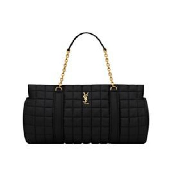 YSL Saint Laurent Gloria Nylon Trapuntato Nero