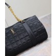 YSL Saint Laurent Gloria Nylon Trapuntato Nero