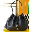 YSL Saint Laurent Paris Vii Piccola Hobo Granata Nero