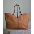 YSL Saint Laurent Y Borsa Tote in Pelle Caffè