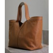 YSL Saint Laurent Y Borsa Tote in Pelle Caffè