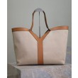 YSL Saint Laurent Y Borse Replica Alta Qualità Tote in Pelle e Tela Caffè