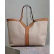 YSL Saint Laurent Y Borse Replica Alta Qualità Tote in Pelle e Tela Caffè