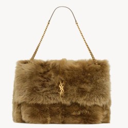 Riproduzione Fedele Imitazioni borse griffate a tracolla oversize YSL Saint Laurent Niki in montone marrone imitazioni