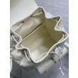 Zaino medio Dior Caro in pelle di agnello bianco Macrocannage