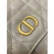 Zaino medio Dior Caro in pelle di agnello macrocannage beige