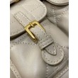 Zaino medio Dior Caro in pelle di agnello macrocannage beige