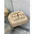 Zaino medio Dior Caro in pelle di agnello macrocannage beige