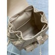 Zaino medio Dior Caro in pelle di agnello macrocannage beige