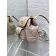 Zaino piccolo Dior Caro in Pelle di agnello beige Macrocannage