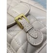Zaino piccolo Dior Caro in Pelle di agnello beige Macrocannage
