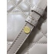 Zaino piccolo Dior Caro in Pelle di agnello beige Macrocannage