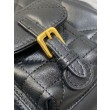 Zaino piccolo Dior Caro in pelle di agnello macrocannage nera