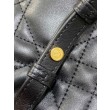 Zaino piccolo Dior Caro in pelle di agnello macrocannage nera