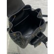 Zaino piccolo Dior Caro in pelle di agnello macrocannage nera