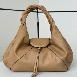 Replica qualità specchio Perfetta hobo Fendi Spy piccola/media/grande con manico ritorto color albicocca