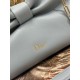 Replica qualità specchio Borsa Dior Bow con fiocco blu e metallo finitura oro