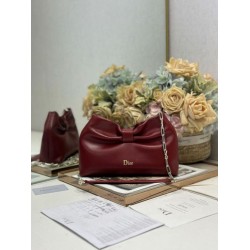 Qualità superiore replica Dior Bow con fiocco chiaretto e metallo finitura oro