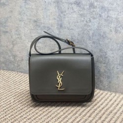 Replica qualità specchio Borsa a tracolla YSL Saint Laurent Niki Besace grana Muschio leggero
