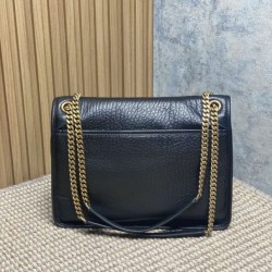 Replica Imitazioni borse griffate a spalla YSL Saint Laurent Niki Media/Grande pelle di agnello grana nero Imitazioni Replica qualità specchio Imitazioni borse griffate a spalla YSL Saint Laurent Niki Media/Grande pelle di agnello grana nero