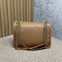 Replica Qualità superiore replica a spalla YSL Saint Laurent Niki Media/Grande pelle di agnello grana marrone Imitazioni Replica qualità specchio Qualità superiore replica a spalla YSL Saint Laurent Niki Media/Grande pelle di agnello grana marrone