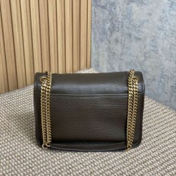 Replica Borsa a spalla YSL Saint Laurent Niki Media/Grande pelle di agnello grana caffè leggero Imitazioni Replica qualità specchio Borsa a spalla YSL Saint Laurent Niki Media/Grande pelle di agnello grana caffè leggero