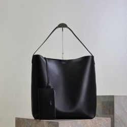 Replica qualità specchio Borsa hobo YSL Saint Laurent Bold pelle liscia Nero